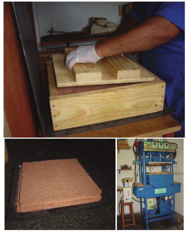 Mold, mattress and hot press.