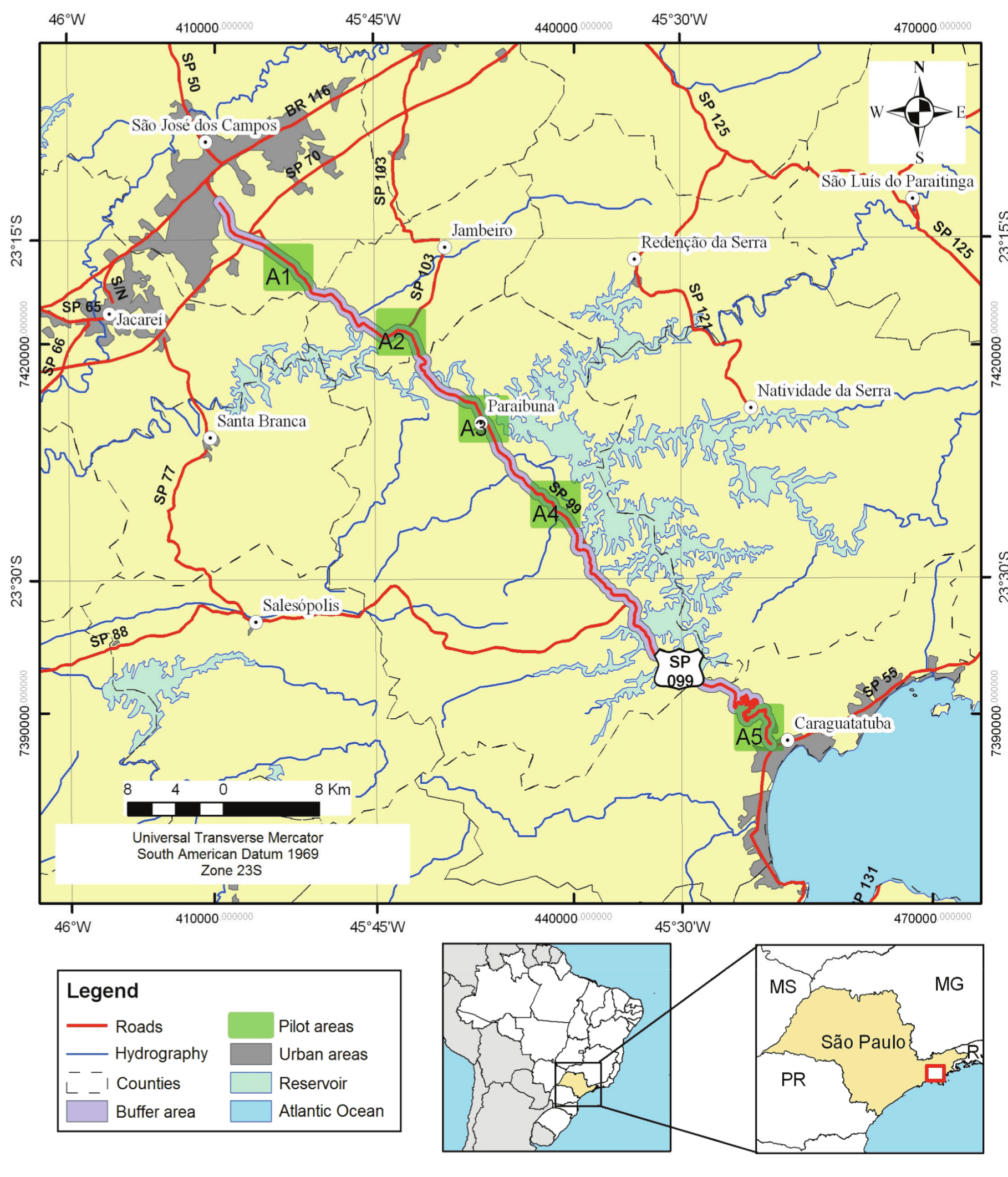  Location
of the areas of application of the proposal.