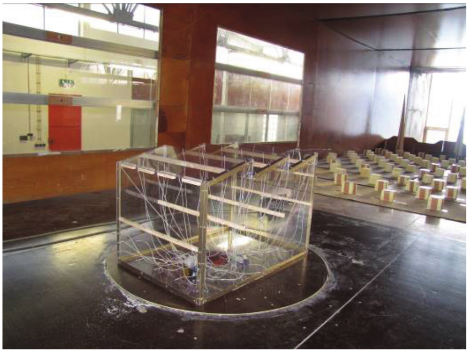 Instrumented
reduced-scale model.