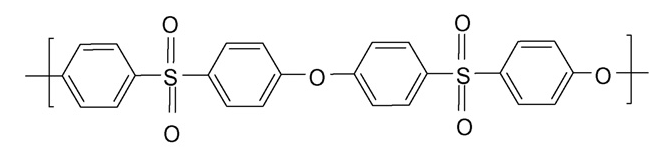 Chemical structure of the polyethersulfone membrane unit (Gupta et al., 2008).