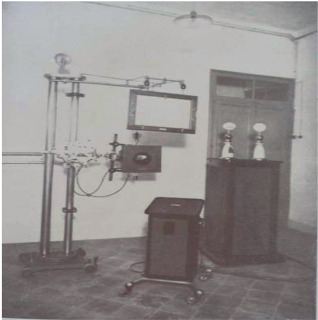 Aparelhos dos Laboratórios do Instituto de Reeducação Mental e Pedagógica.