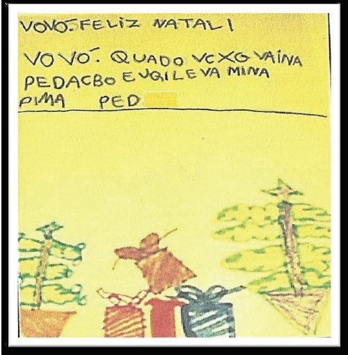 Cart&atilde;o de Ped para a av&oacute;.