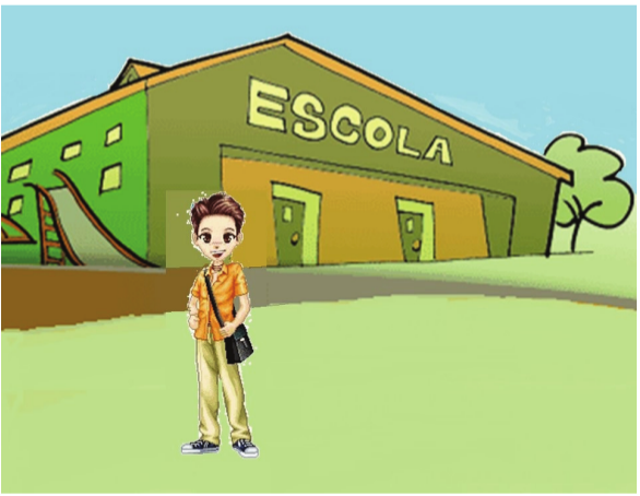 Imagem do jogo did&aacute;tico &ldquo;Tijuana Jones e os ca&ccedil;adores das pir&acirc;mides perdidas&rdquo; apresentada como parte integrante da narrativa (sequ&ecirc;ncia apresentada ao Trecho 1) para alunos de escola p&uacute;blica de Cachoeira do Sul, RS.