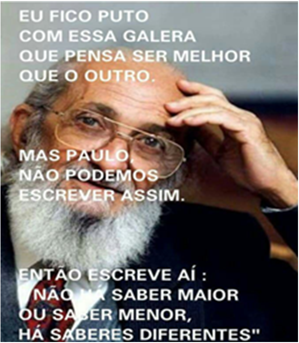 Paulo Freire e a constru&ccedil;&atilde;o do saber.