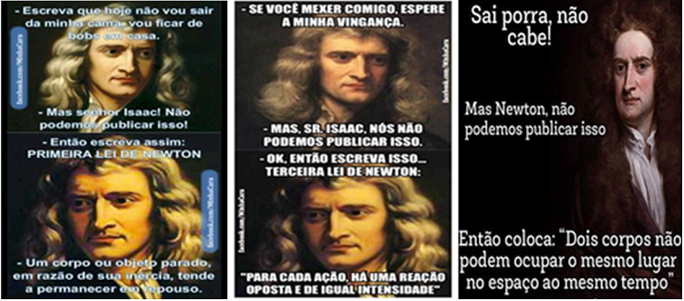 As tr&ecirc;s leis de Newton.