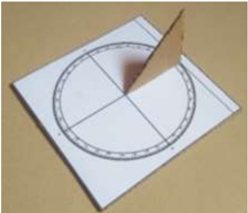 Instrumento jacente no plano.