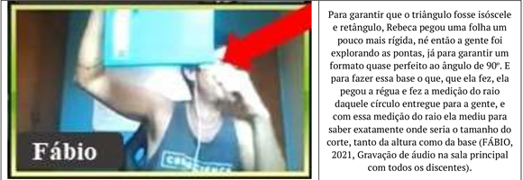 Proposta para constru��o do tri�ngulo ret�ngulo is�sceles.