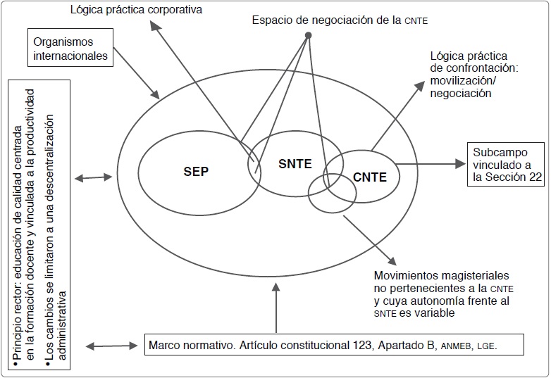 Estructuración del campo bajo el ANMEB