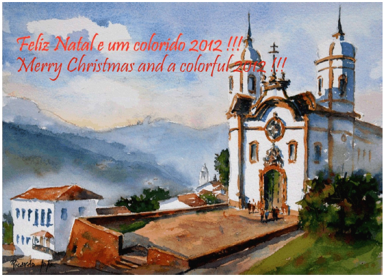 Ricardo Inke, Paisagem de Ouro Preto, 2011. Cart&atilde;o de votos para 2012, circula&ccedil;&atilde;o via endere&ccedil;o eletr&ocirc;nico