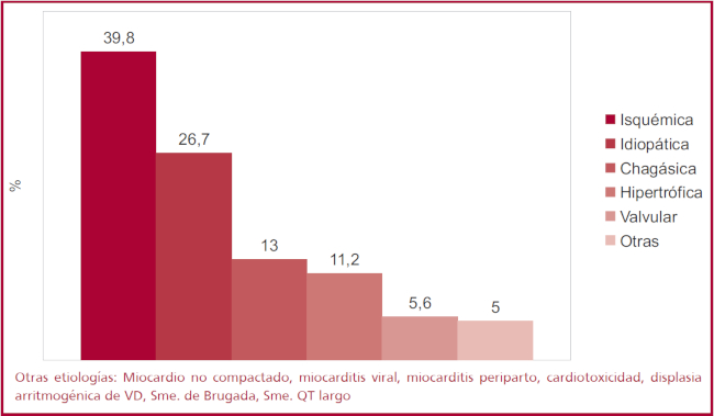 Etiolog&iacute;a de las cardiopat&iacute;as de los ptes a los que se les implant&oacute; un CDI