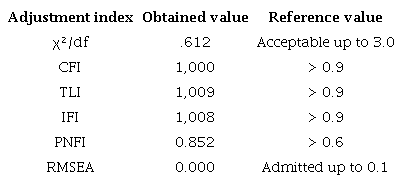 Adjustment indices for the TIIS factor structure (n = 218)