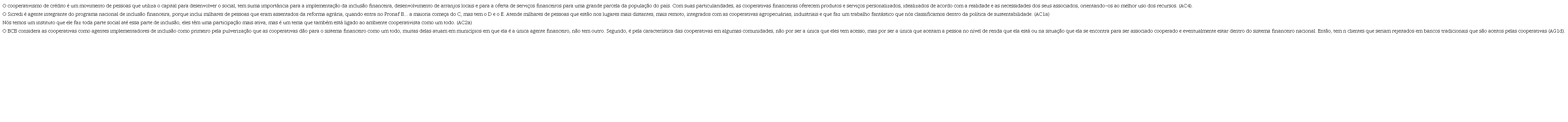Considerações sobre as Cooperativas de Crédito enquanto Agentes implementadores da Inclusão Financeira.