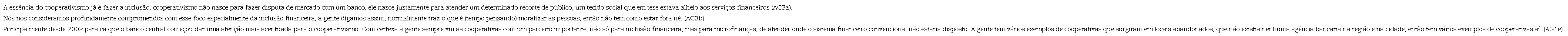 Considerações sobre o papel das cooperativas de crédito na inclusão financeira.