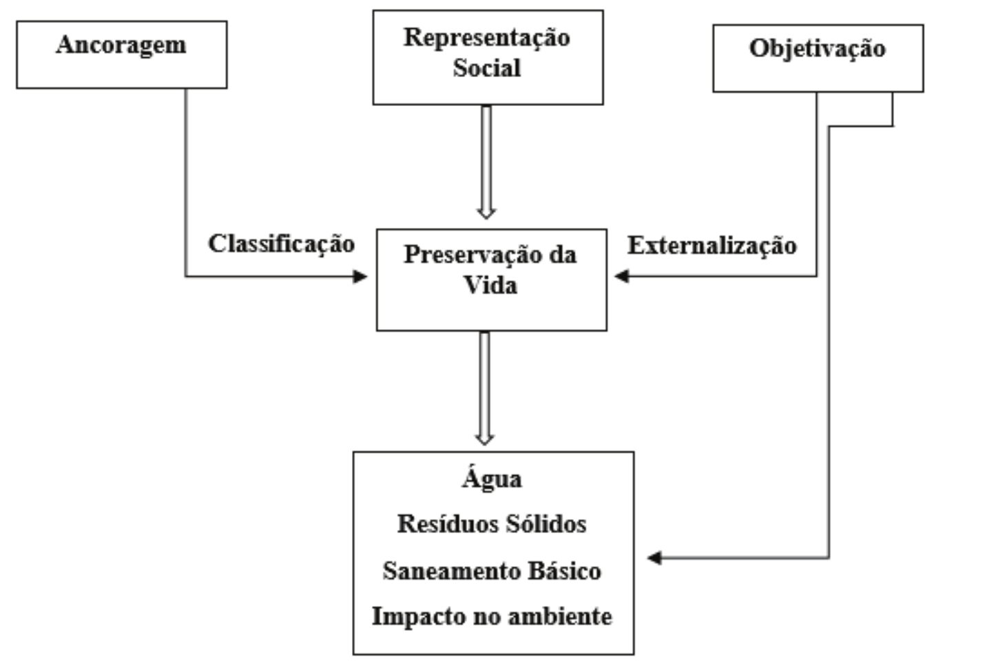 Representação Social do ambiente baseado na ancoragem e objetivação em Patioba, Japaratuba, Sergipe, 2016-2017 (Dados da Pesquisa).
