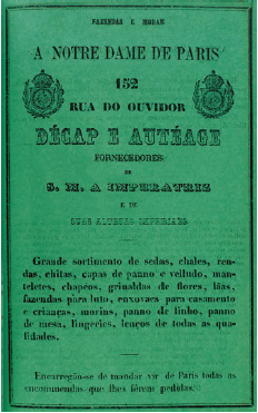 Identificação com a moda francesa em anúncio. 