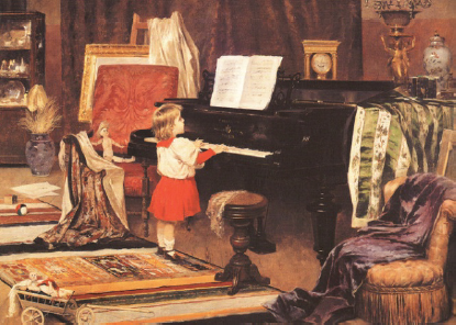  A
menina ao piano de Aurélio de Figueiredo.