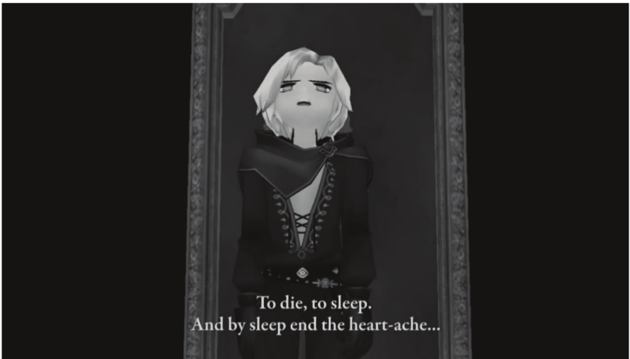 (D) momento de reflexão sobre morrer, dormir como
solução para o término das angústias.