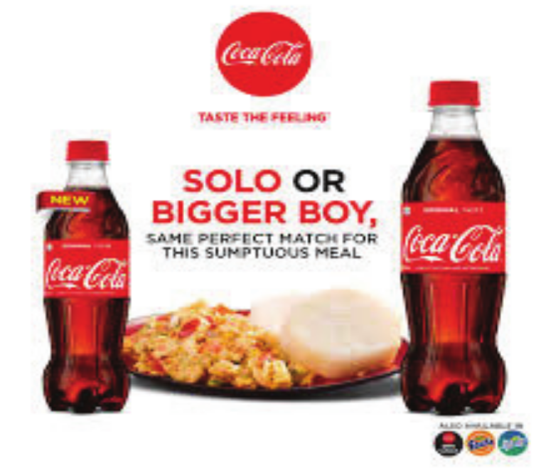 //Taste the feeling// Solo or bigger boy// Same perfect match for this sumptuous meal//.