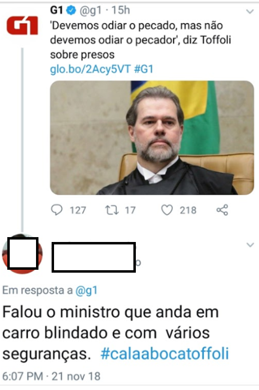 ‘Shut up’ hashtag.