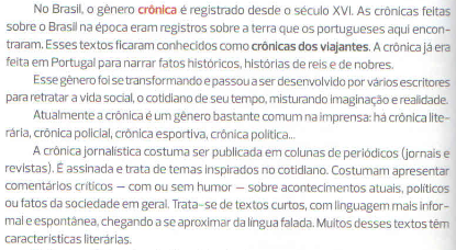Objetivo de leitura 3: Ler para conhecer as caractersticas do gnero textual estudado.
