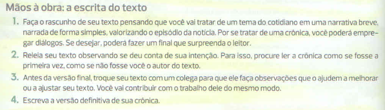 Objetivo de leitura 4: Ler para produzir um gnero textual oral ou escrito.