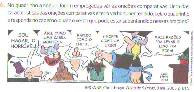 Objetivo de leitura 5: Ler para realizar atividades de estudo da lngua.