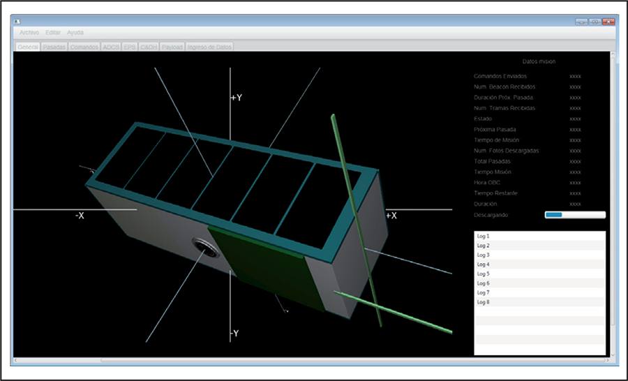Libertad-2 3-D view on the GSCM&C main window