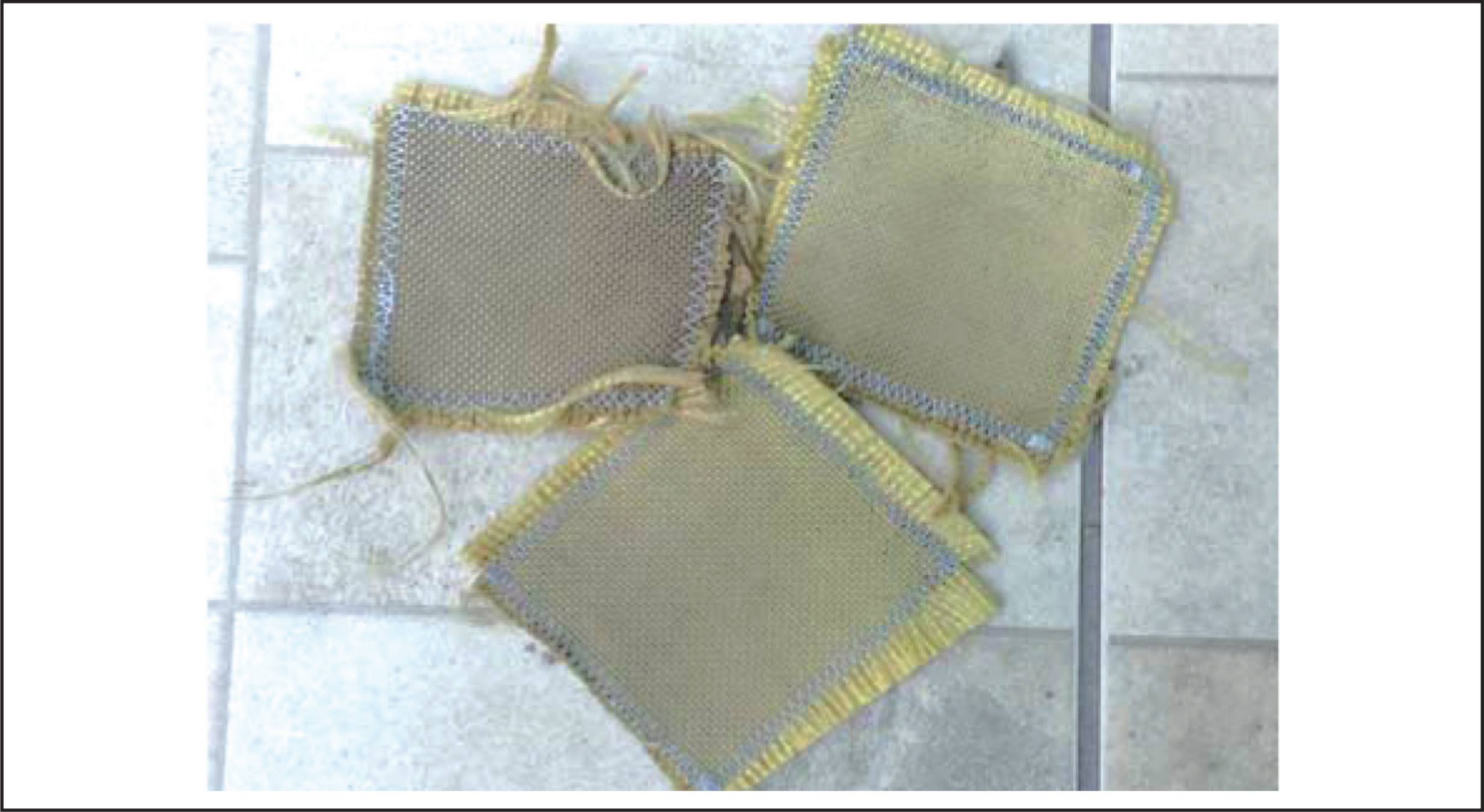 Material after manual washing.