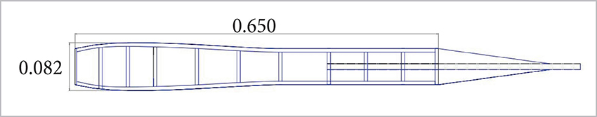 A draft model of the fuselage.