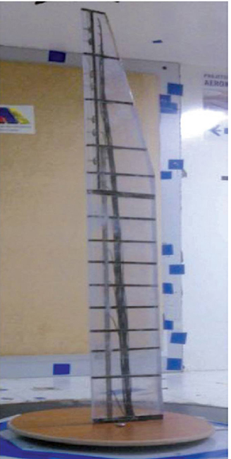 Wing model at the wing tunnel