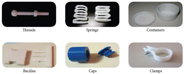 Parts manufactured using additive manufacturing.