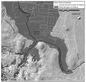 Simulaci&oacute;n por inundaci&oacute;n a ocho metros