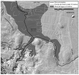 Simulaci&oacute;n por inundaci&oacute;n a seis metros