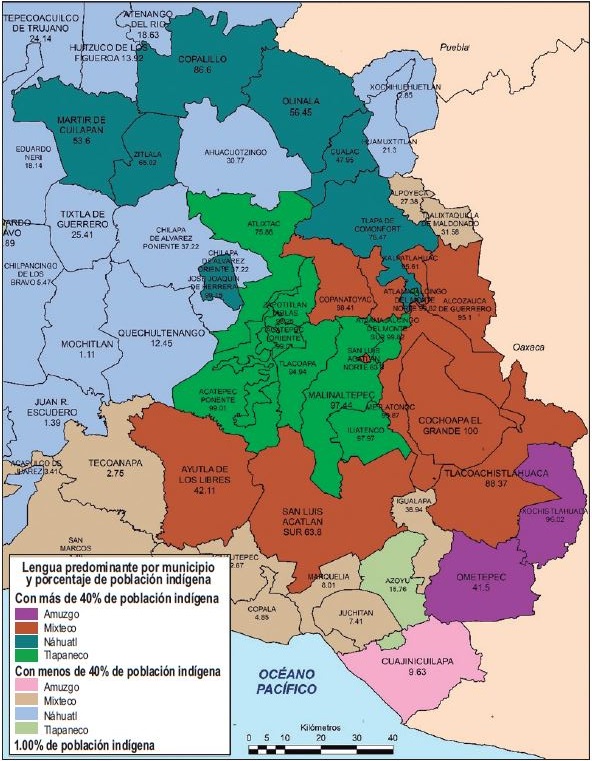 Municipios con más del 40% de población indígena 