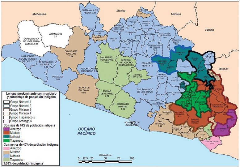 Agrupaciones de municipios por lengua predominante 