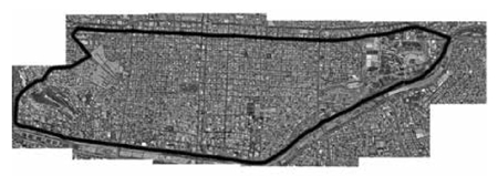 Límites del centro de Monterrey establecidos para esta investigación