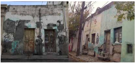 Inmuebles en el centro en estado de abandono y deterioro
