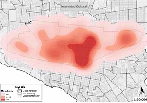 Intensidad cultural en centro de Monterrey
