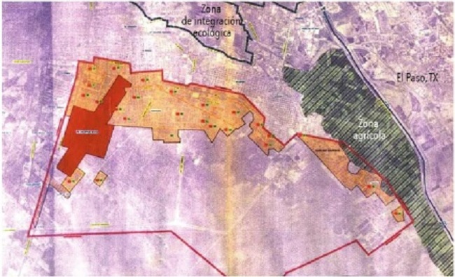 &Aacute;rea de estudio: Zona Sur