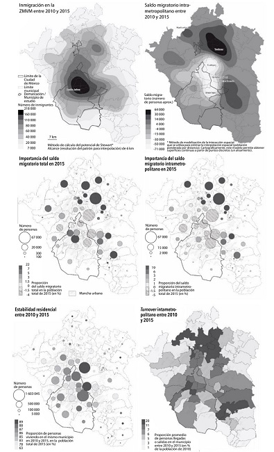 Movilidad residencial en México entre 2010 y 2015: polaridad y peso en el poblamiento