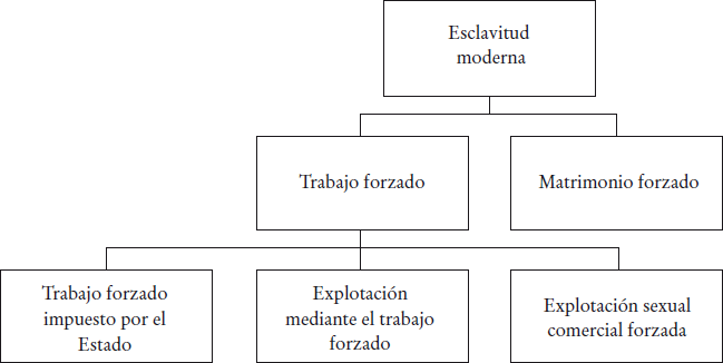 Tipolog&iacute;a de las formas de esclavitud moderna