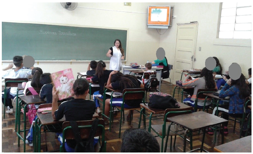 Aula sobre Biomas ministrada
na classe mista do 6&ordm; ano