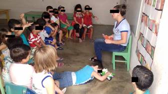 Rotina de contação de história (1ª sessão de linha de base)