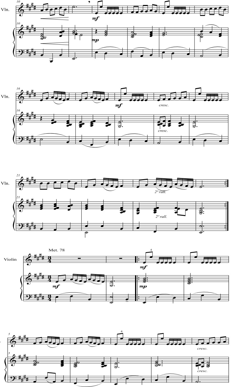 Partitura
de la nana “Al despertar”