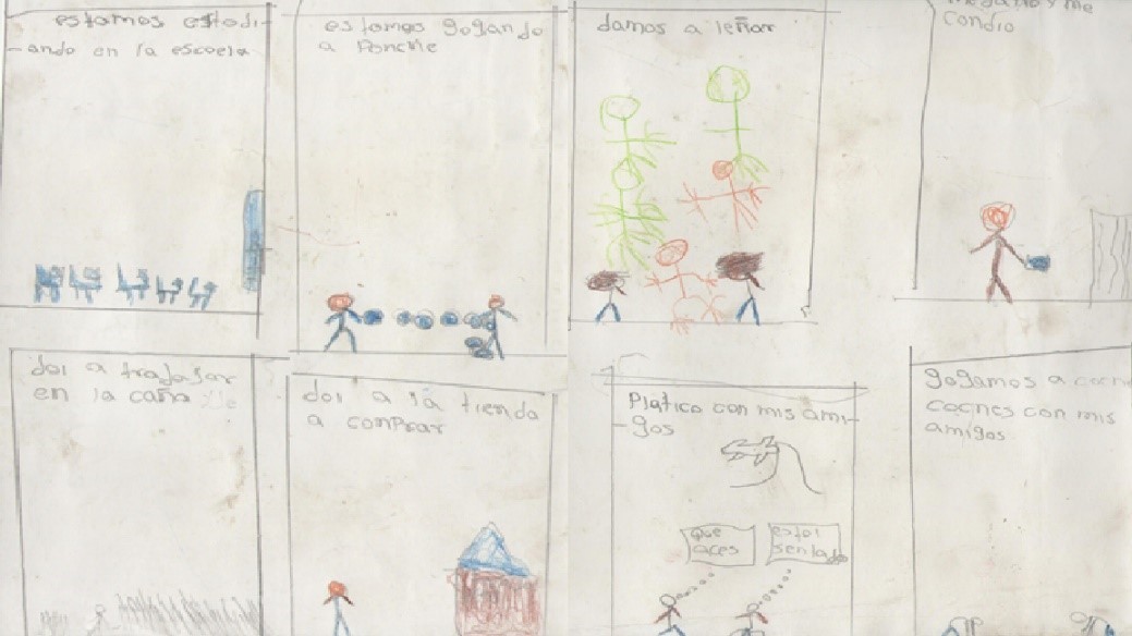 Historieta sobre un día de un niño jornalero agrícola