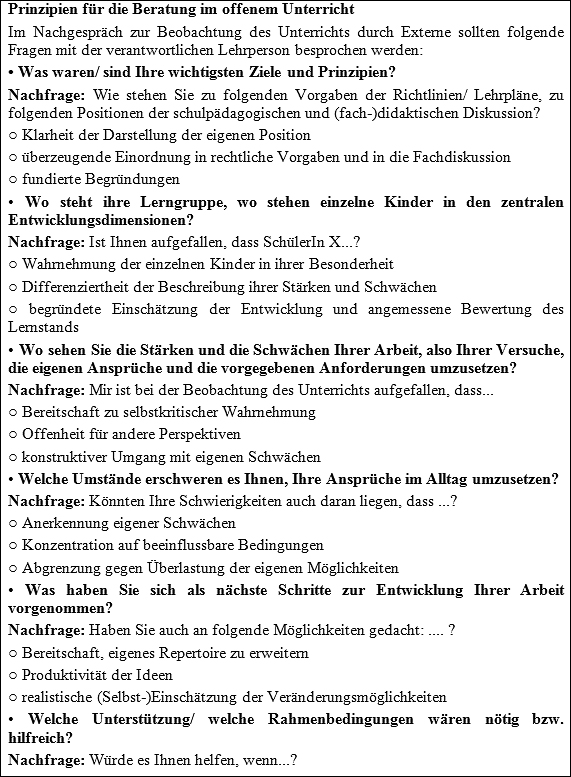 Unterricht Muss Offener Geplant Die Offenheit Aber Auch Klar Strukturiert Werden