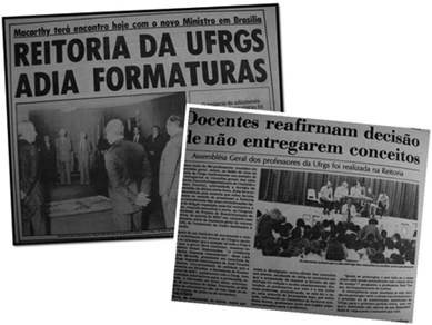 Jornal Zero Hora 28/11/1980 (acima) e 17/11/1980 (direita)