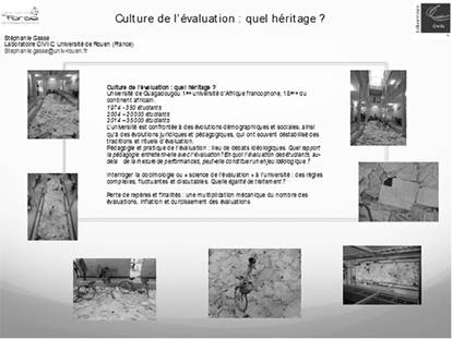 Poster Culture de l&rsquo;&Eacute;valuation: quel h&eacute;ritage? VII Semin&aacute;rio do Laborat&oacute;rio Educa&ccedil;&atilde;o e Imagem