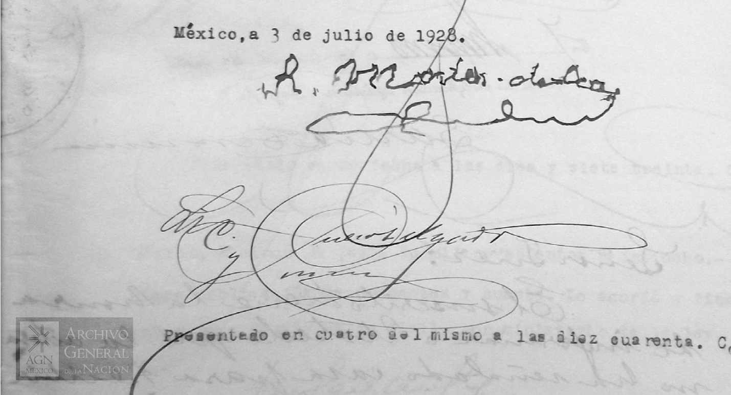 Firma del 3 de julio de 1928