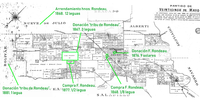 Iniciativas de los caciques Rondeau con respecto a la tierra, 1867-1881